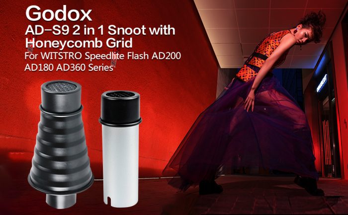 Godox AD-S9 Snoot with Honeycomb Grid For Wistro Speedlite Flash 5